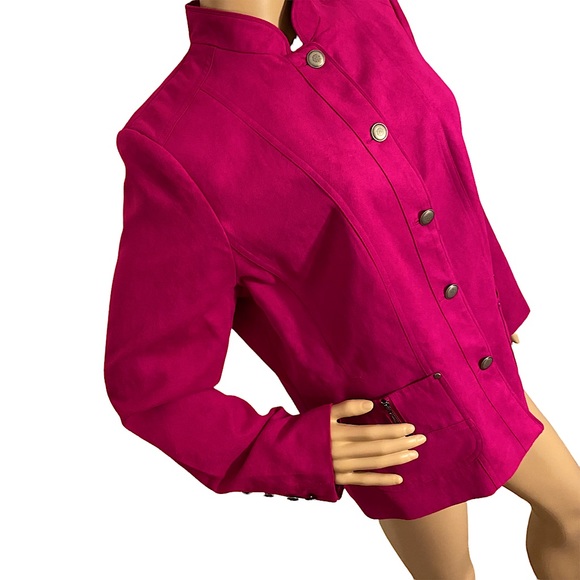 TANJAY  | BRIGHT FUCHSIA PINK JACKET - Picture 4 of 15